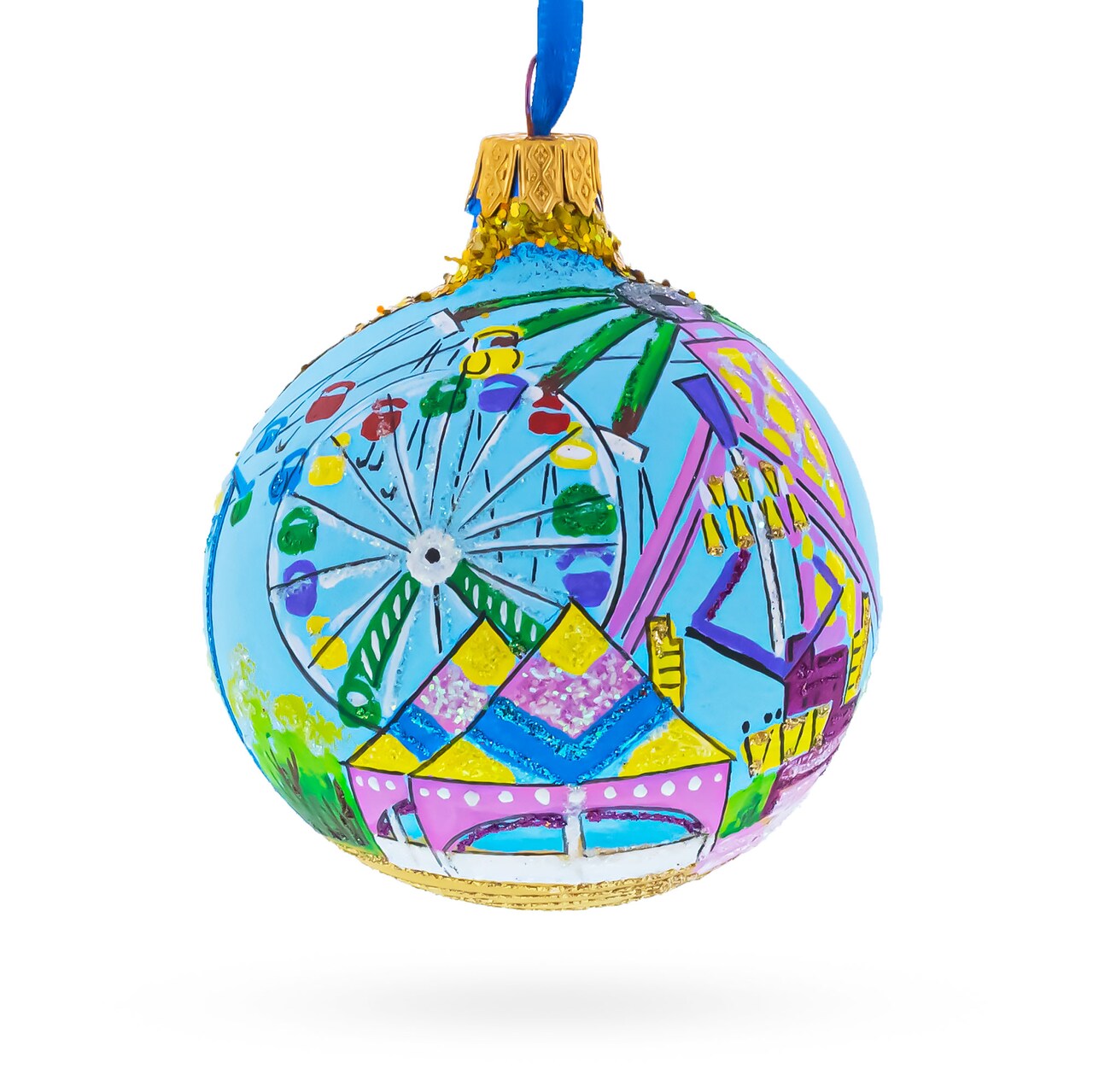 State Fair, St Paul, Minnesota, USA Glass Ball Christmas Ornament 3.25 Inches